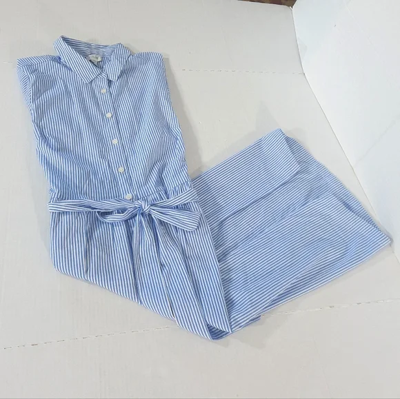 J Crew Striped Short Sleeve Midi Shirtdress - Picture 5 of 6
